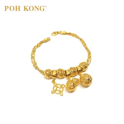  Poh Kong Auspicious 916 22K Charm Bracelet Shopee Malaysia