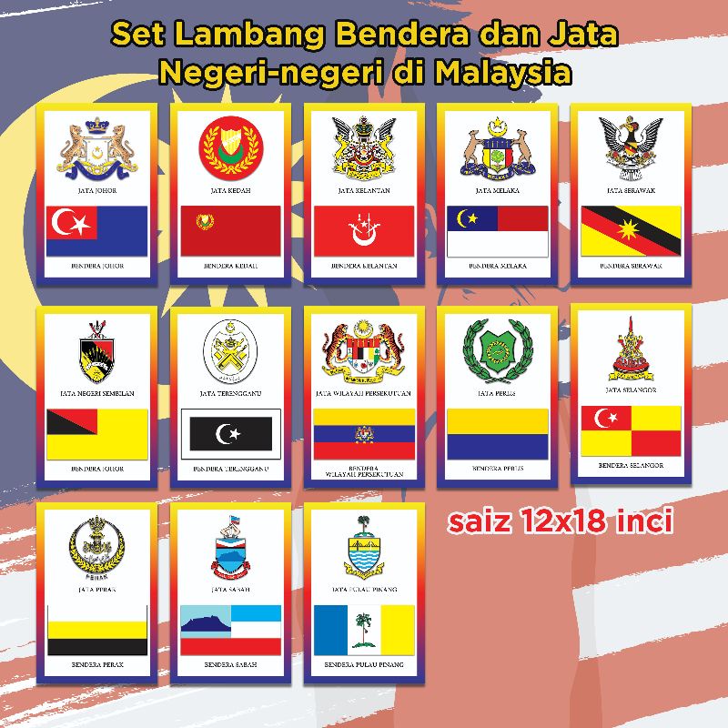 bendera 14 negeri di malaysia