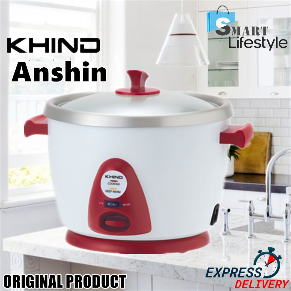 Khind Anshin 1.8L Rice Cooker with Stainless Steel inner Pot RC118M