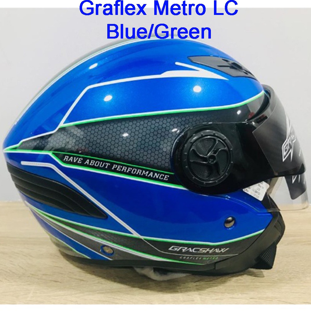 Gracshaw G666A Graflex Metro LC Helmet BLUE/GREEN