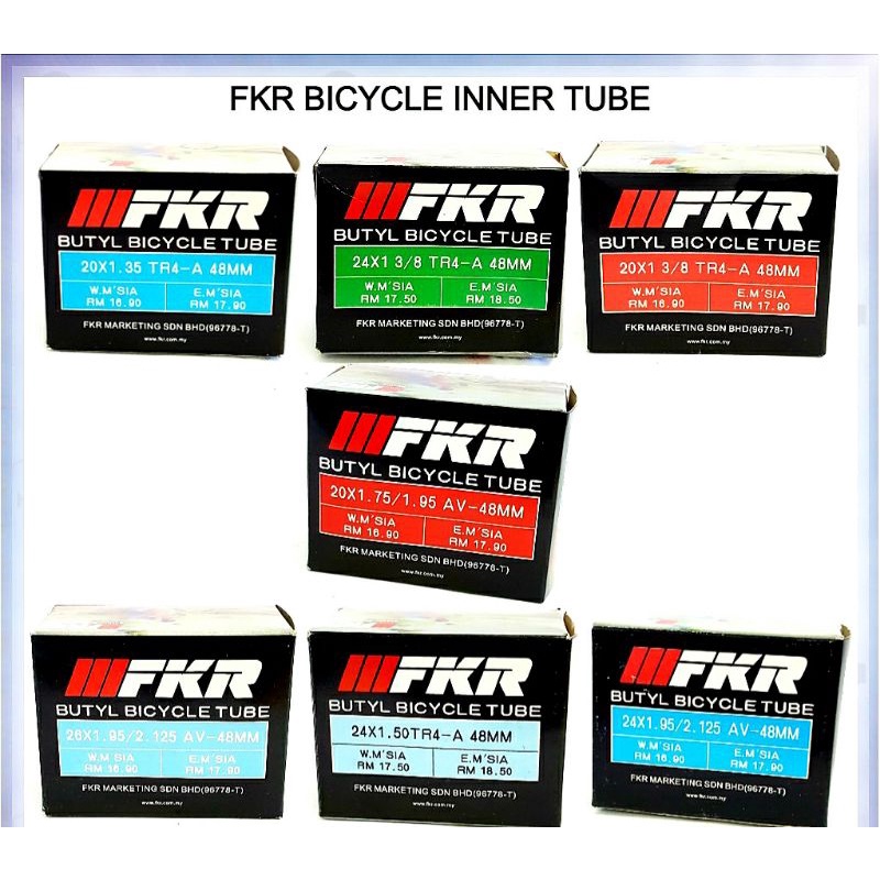 FKR brand bicycle tube all size