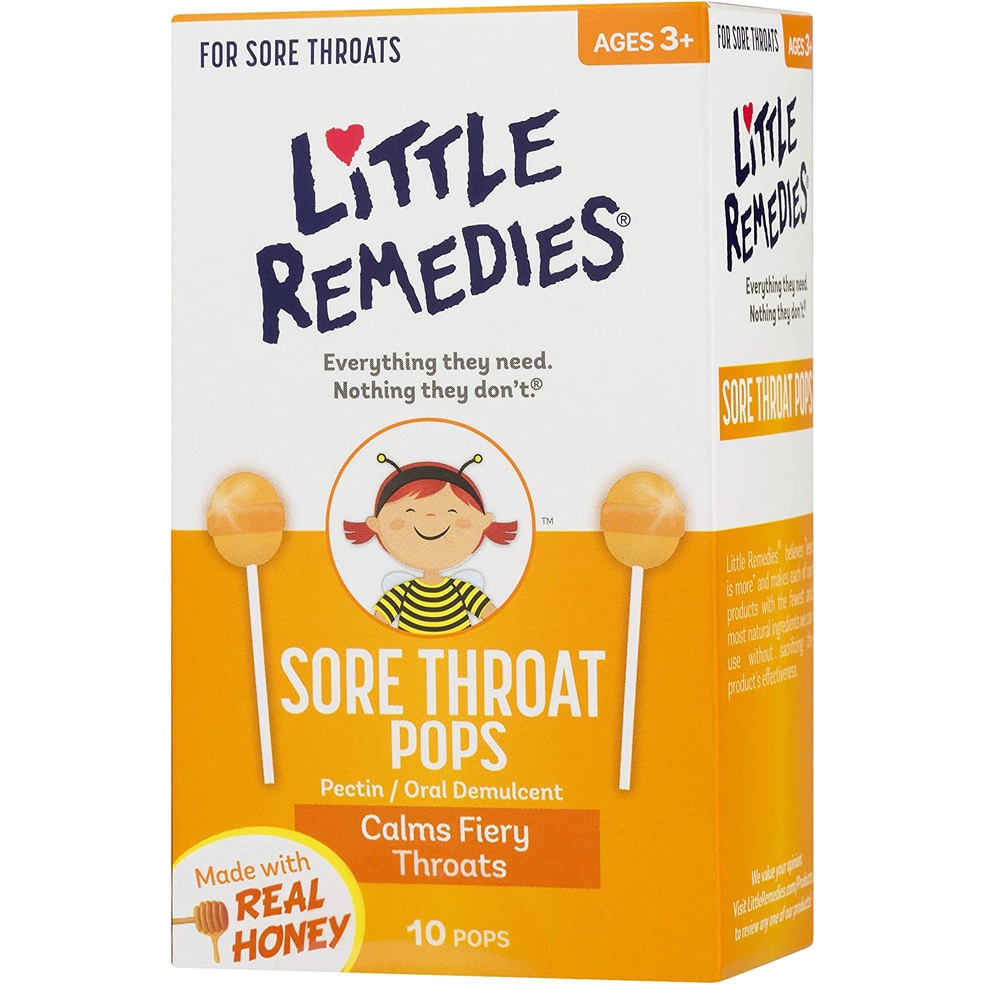 Little Remedies, Sore Throat Pops, Calms Fiery Throats, Age 3+, (10 pops) Shopee Malaysia