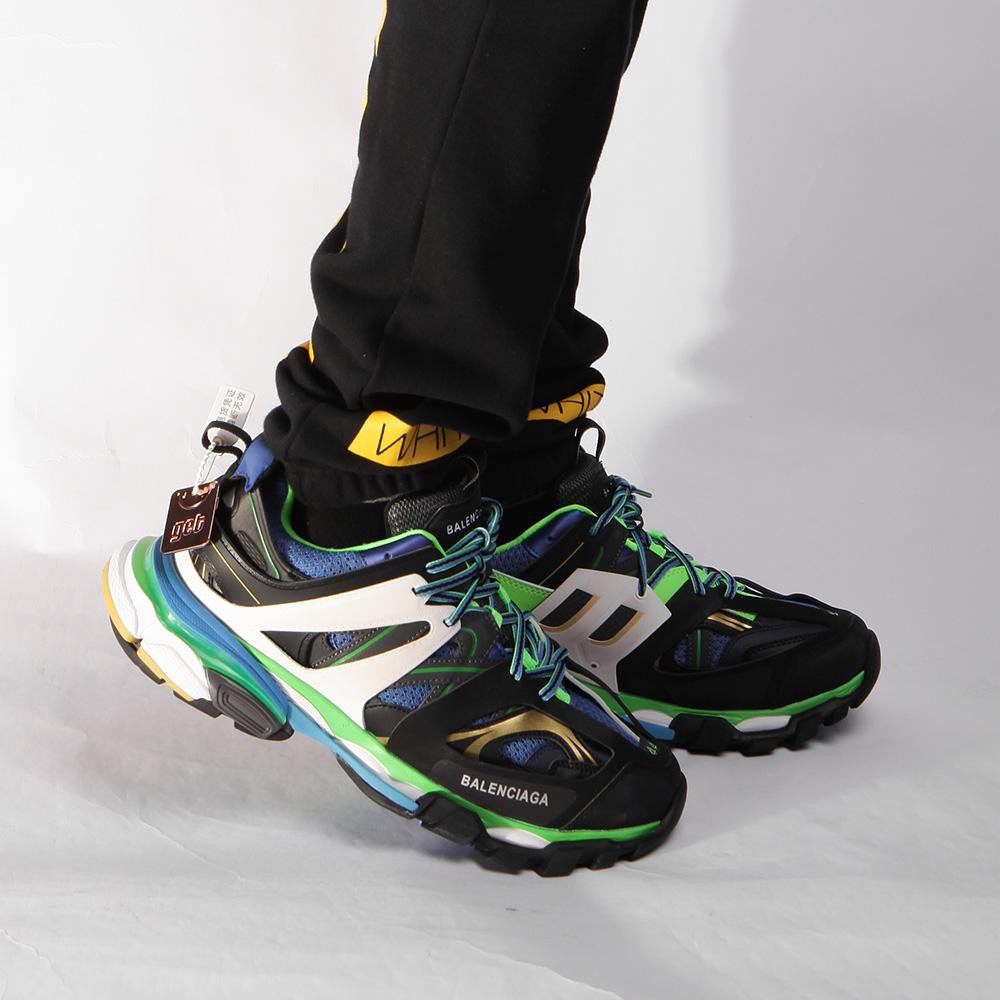 balenciaga track green white blue