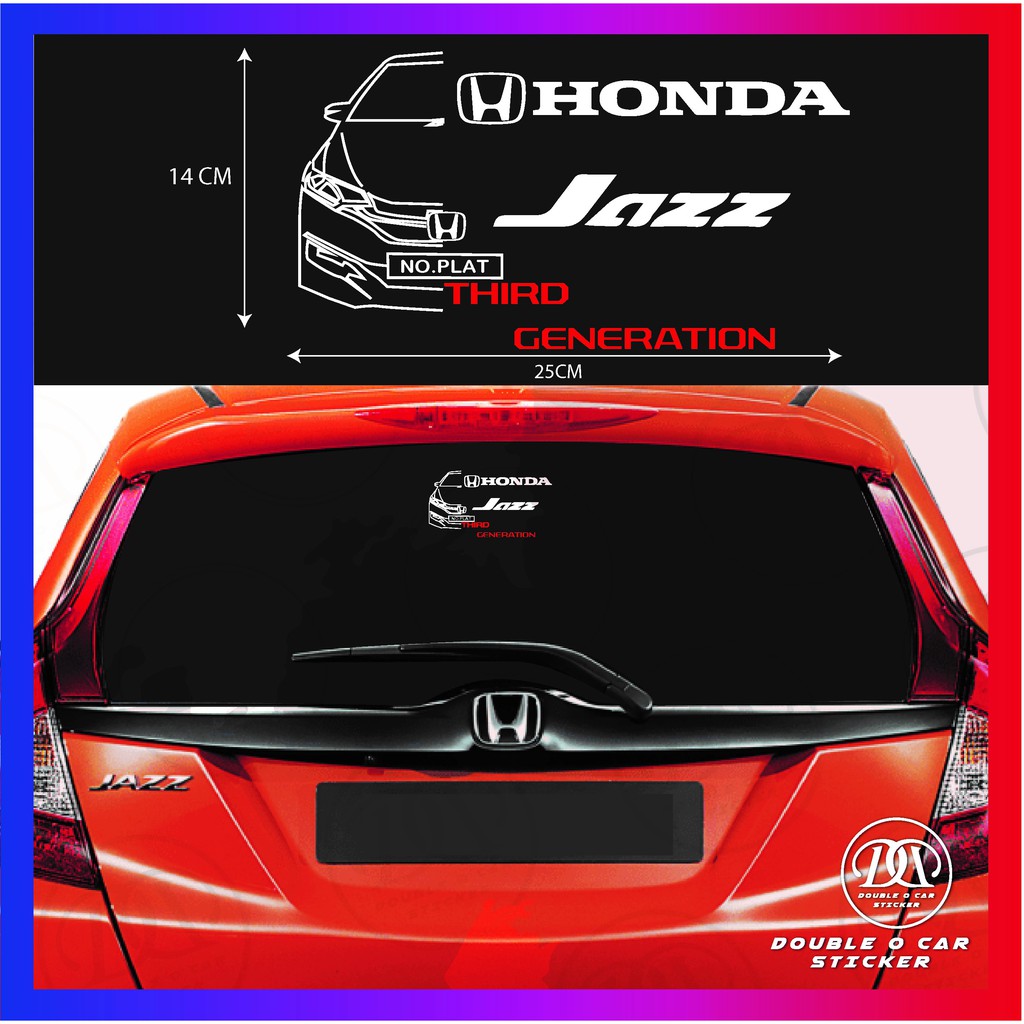 [Ready stock]HONDA JAZZ THIRD GENERATION LINE SHAPE High Grade Sticker KI00260(pm me no.plat)