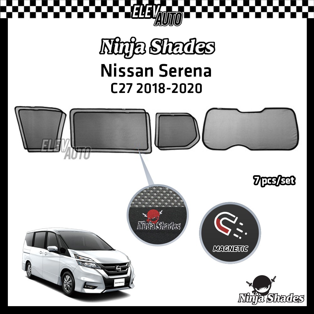 Nissan Serena C27 2018 2021 Ninja Shades Oem Magnetic Sunshade Shopee Malaysia