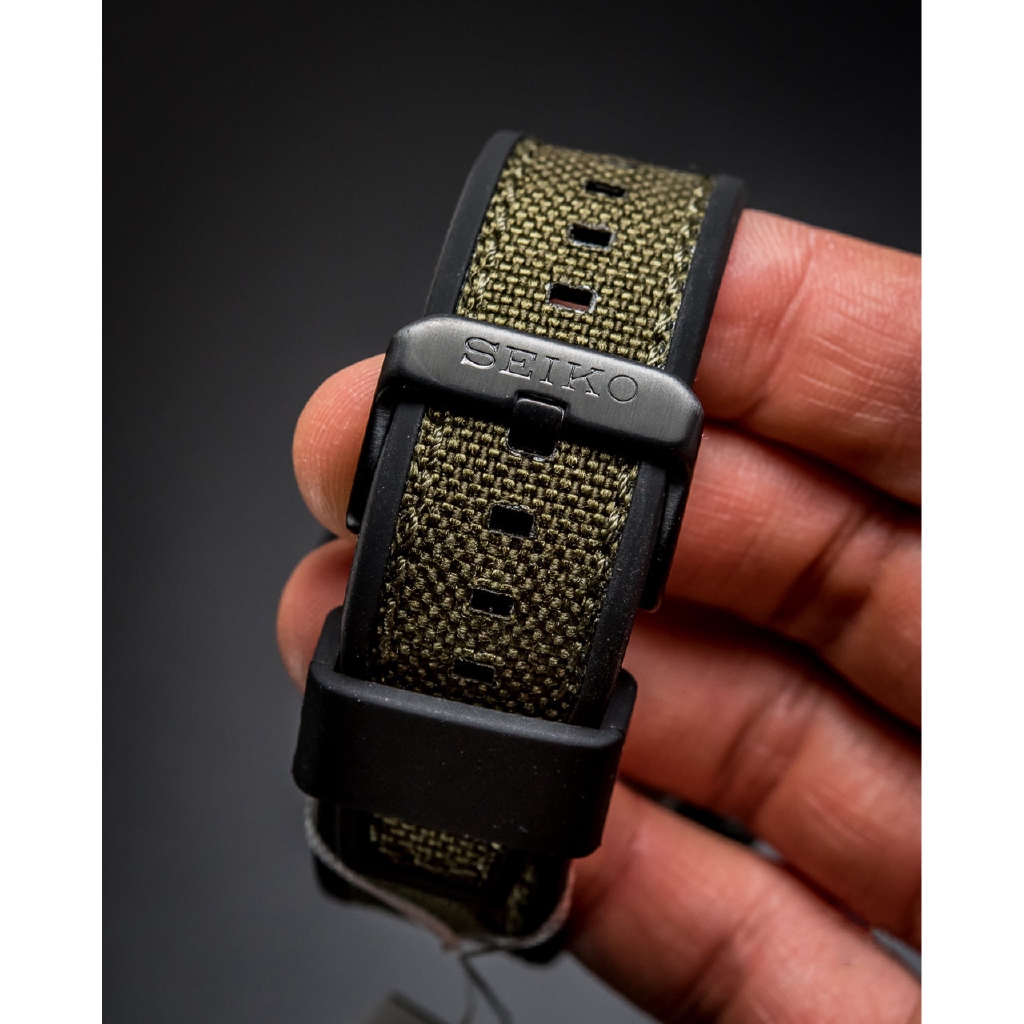 Seiko Gents SSB369P1 Sport Chronograph 100M Matte Black Stainless Steel  Case Black Dial Green Nylon Topped Silicon Watch | Shopee Malaysia
