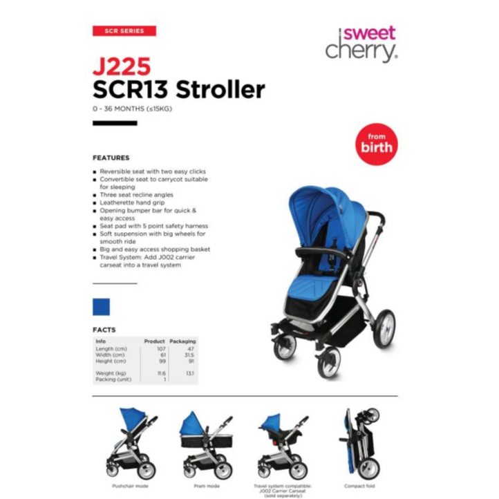 sweet cherry stroller scr 13