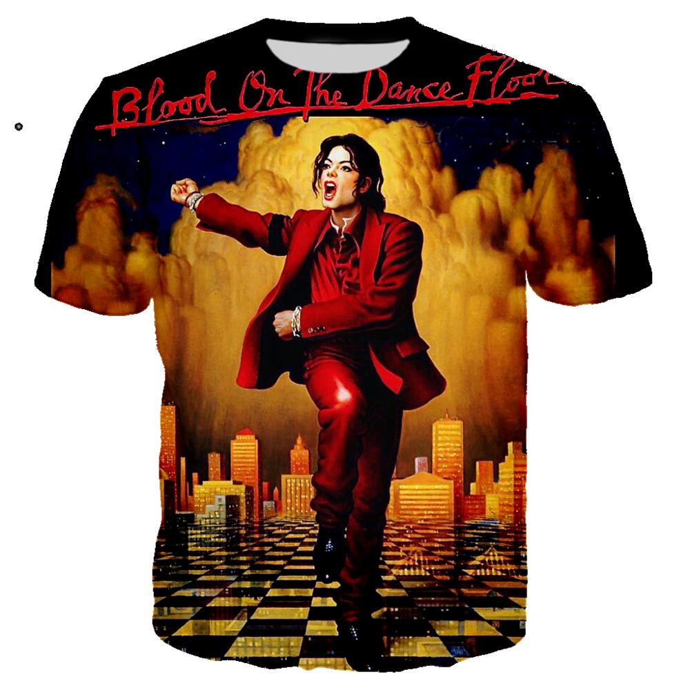 Rock Singer Michael Jackson Printed 3D T-shirt Unisex Summer Casual Streetwear Hip Hop Fashion Harajuku Men Women Oversize Tops