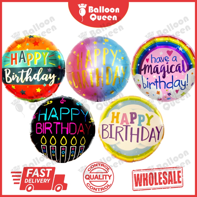 Foil Balloon 18 inch Round - Happy Birthday Belon [Ready Stock ...