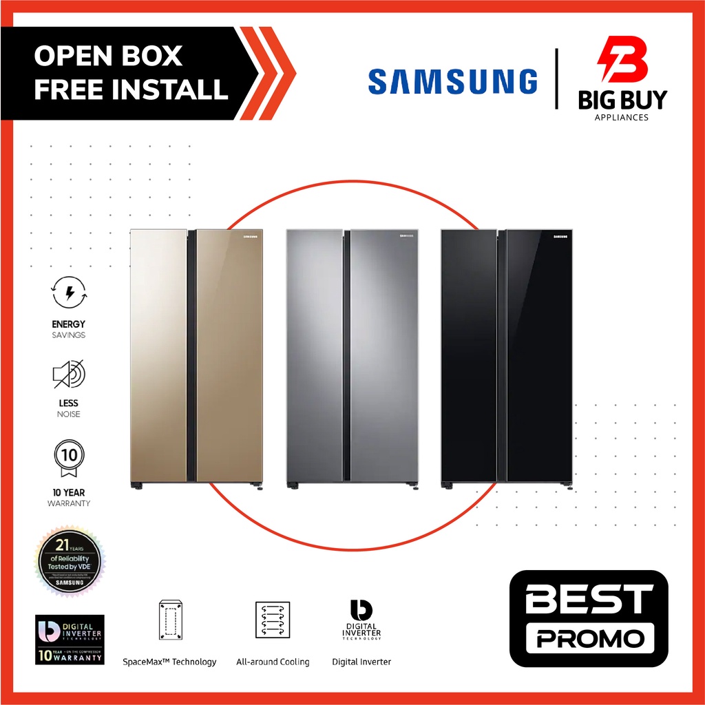 SAMSUNG 680L Side By Side Fridge RS62R5031 Inverter Technology Shopee