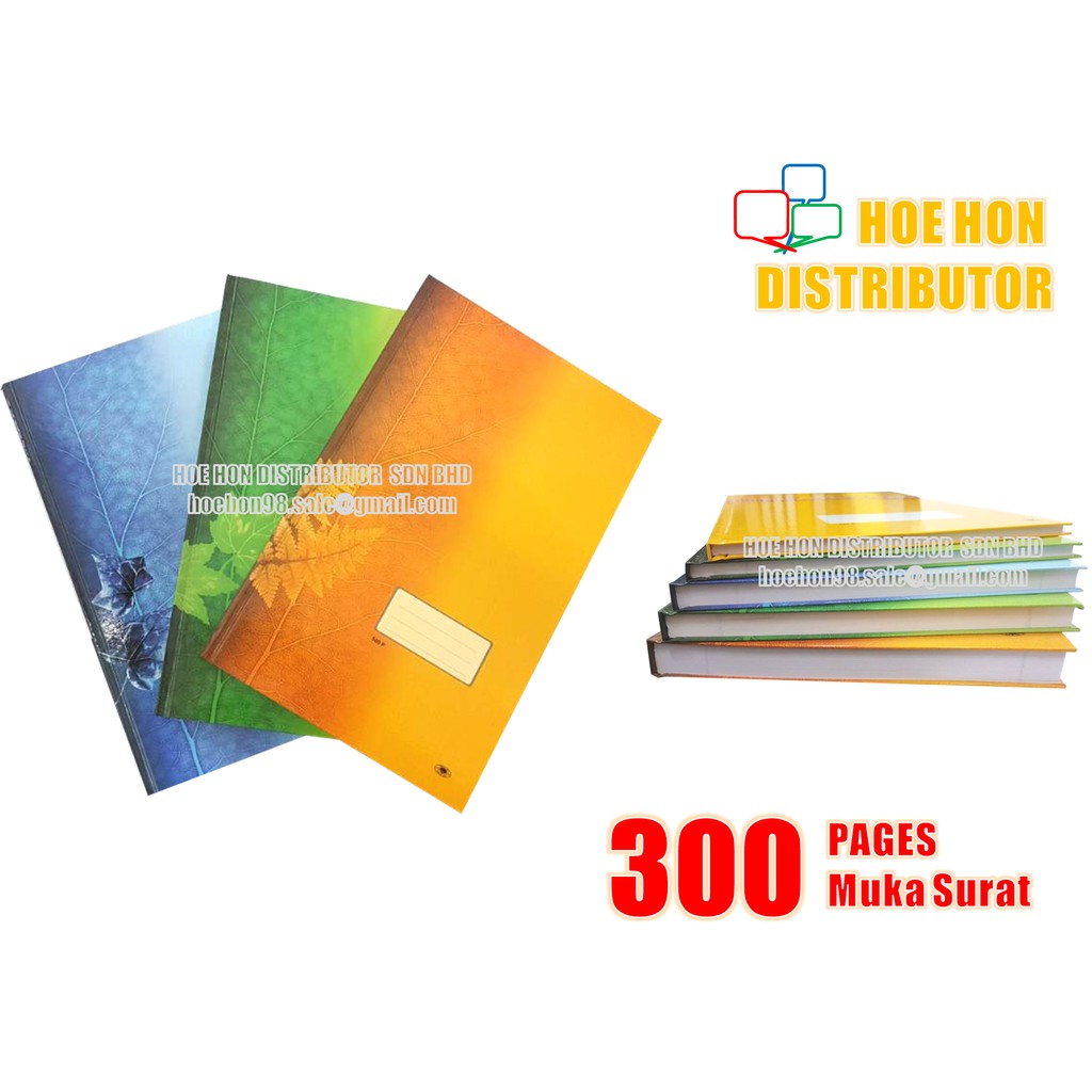 Hard Thick Cover Foolscap Exercise Note Book Buku Log Kulit Tebal F4 300 Pages Shopee Malaysia