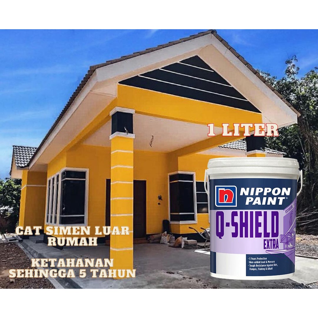 Cat Dinding Luar Rumah Cat Anti Cuaca Cat Anti Kulat Nippon Q Shield Extra 1 Liter Shopee Malaysia