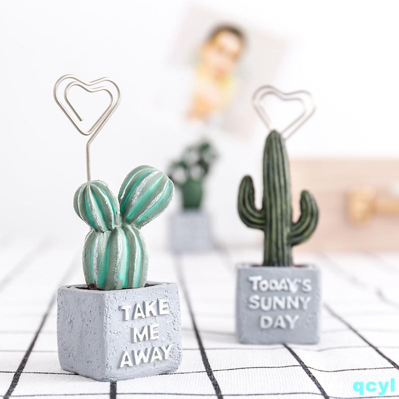 European Creative Cactus Office Desk Business Card Holder