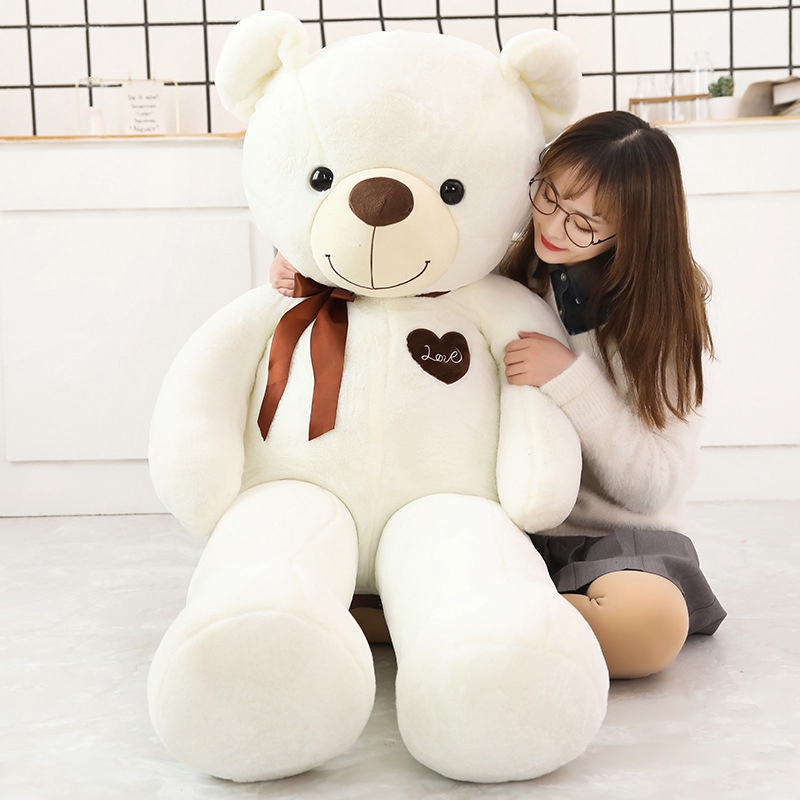 60cm White Comfort Doll Hug Bear Love Ribbon Teddy Bear