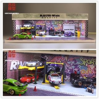 Mugen 1:64 Assembly Diorama Led lighting Garage RWB/HONDA/Nismo/Rocket Bunny 
