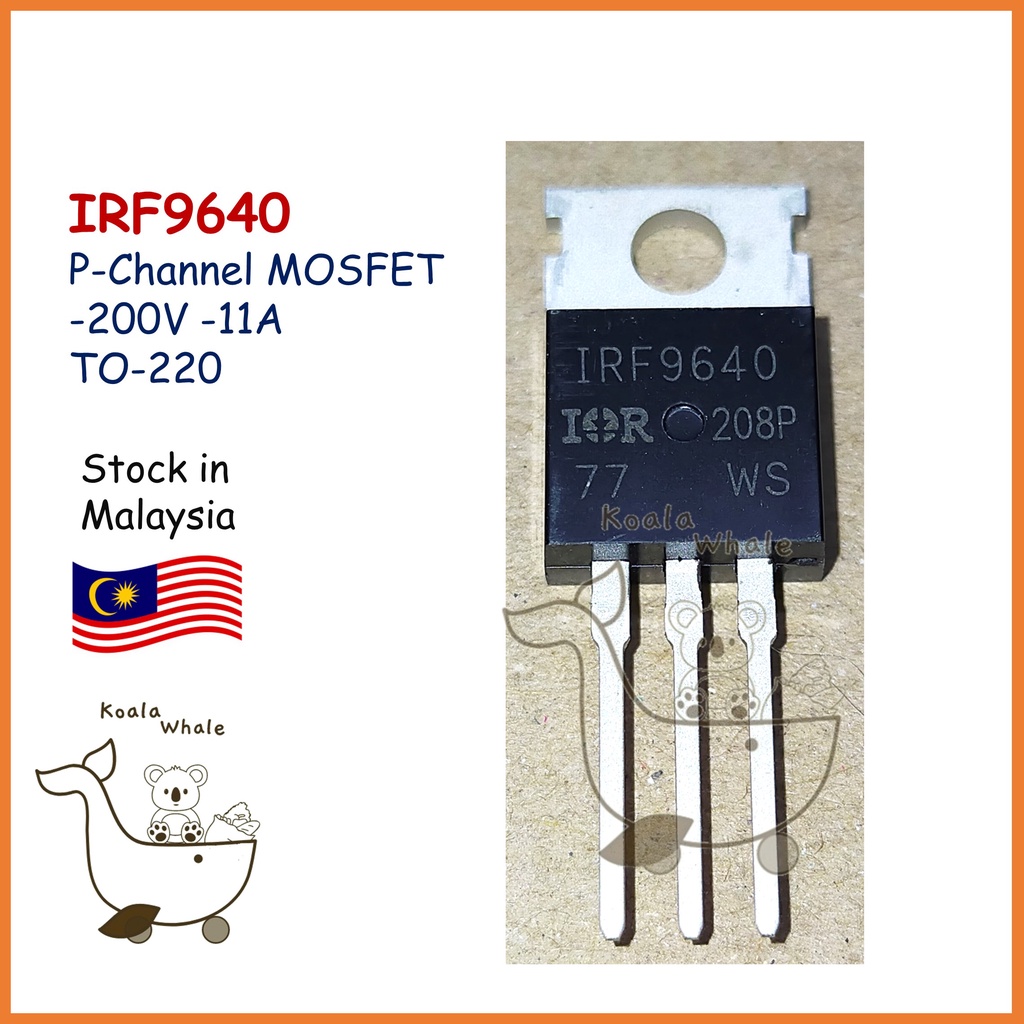 10pcs Irf9640pbf Irf9640 9640 Pchannel Mosfet Transistor 11 A/200 V