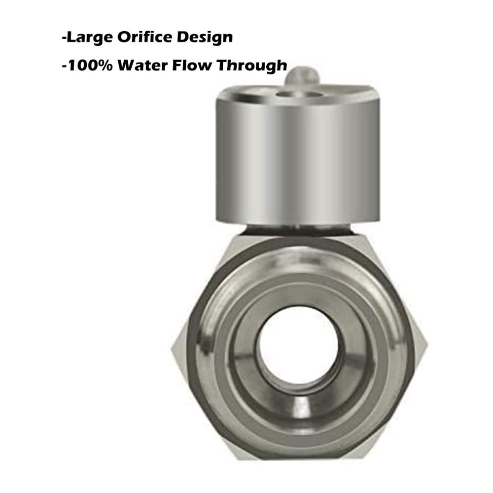 Reliable Purpose 304 Stainless Steel Mini Ball Valve(1/2 Inch Female x Male) NPT Thread Water Flow Regulator Head Con...