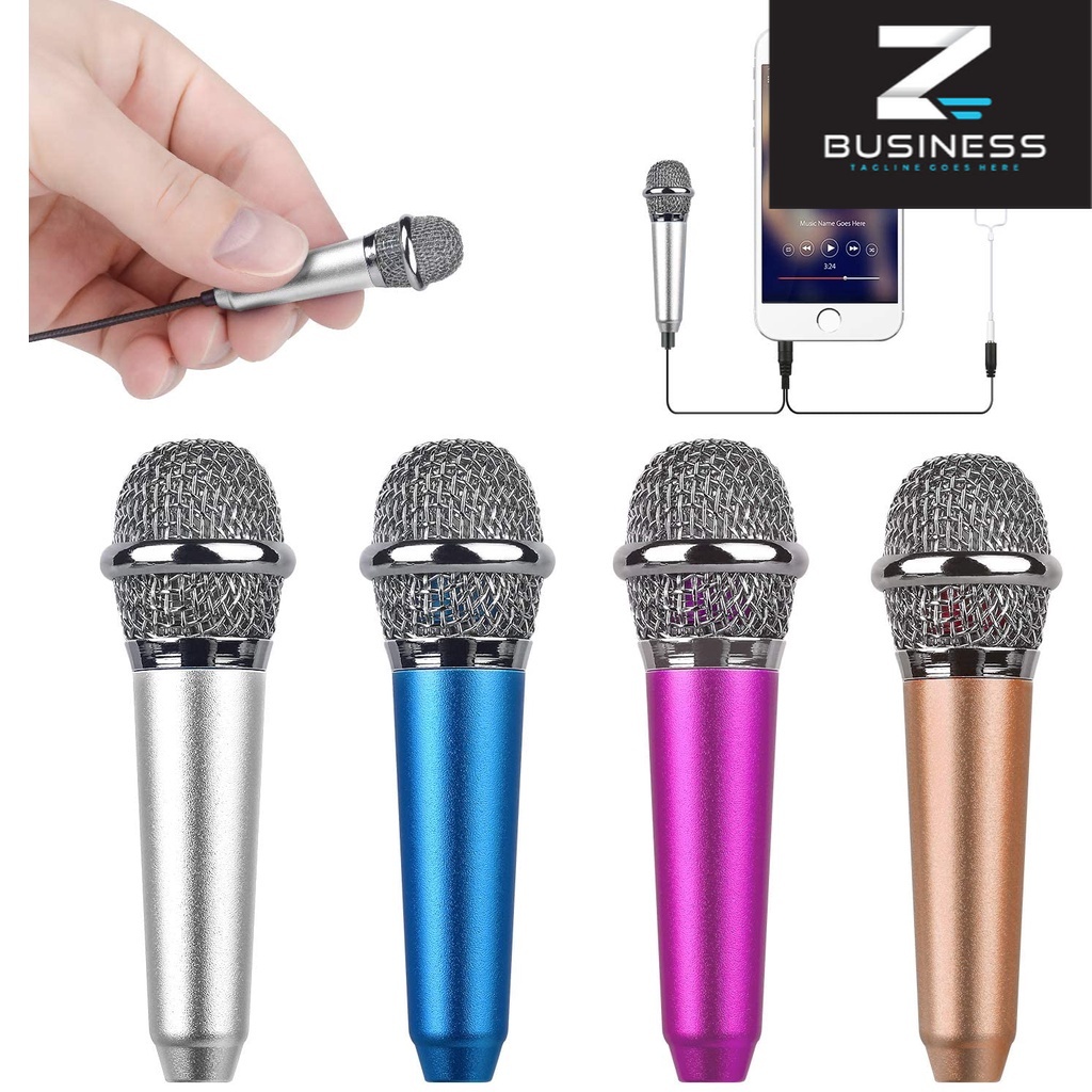 Zshope Mini Karaoke Microphone Singing Mic Equipment/ Portable Voice Recording Microphone/ Omnidirectional Stereo Tiny 