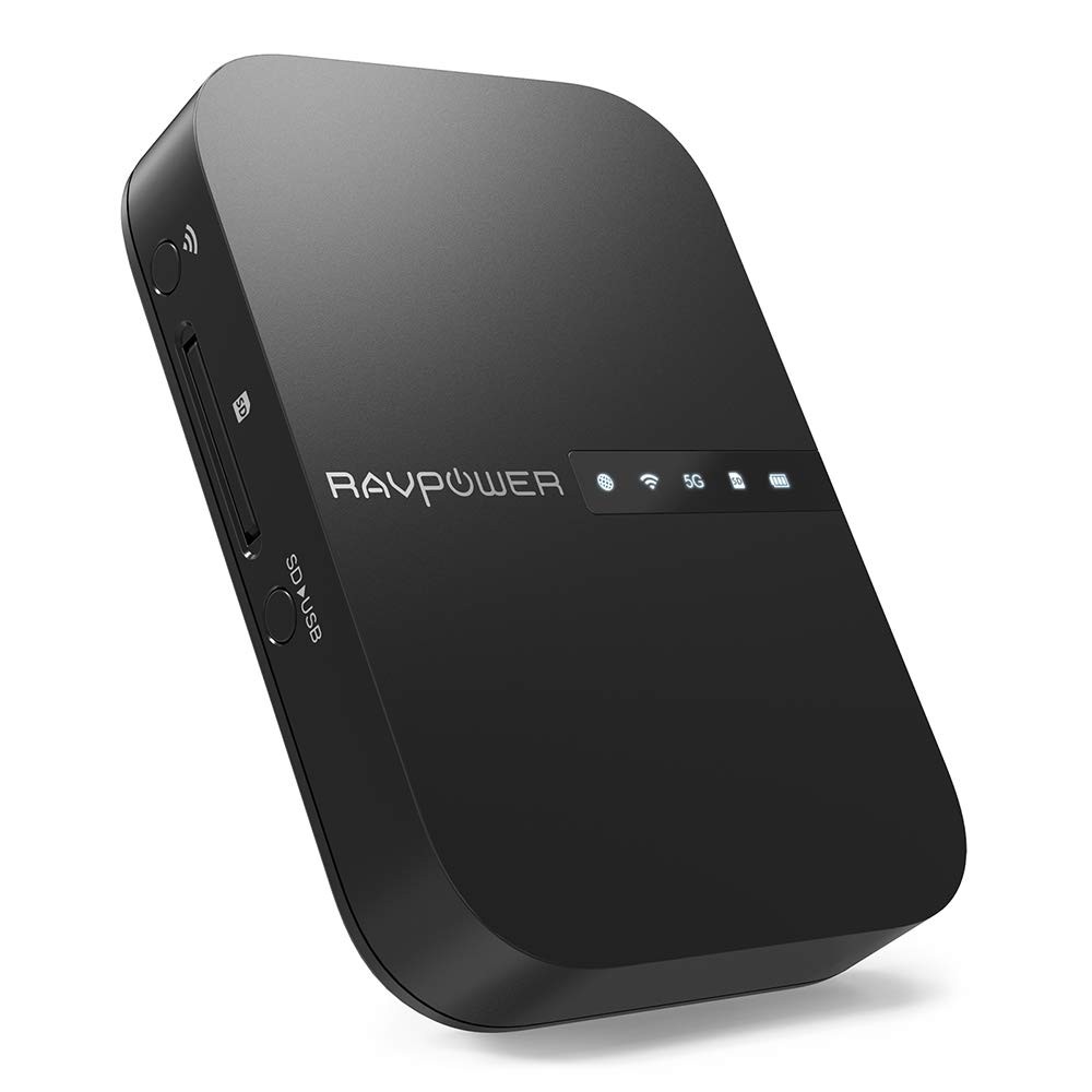RAVPower RPWD009 FileHub 2019 New Version AC750 Wireless Travel Router