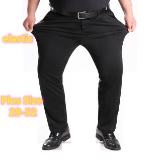IN STOCK Men's Thick Formal Pants Big Plus Size Flexible Trousers Slack Casual Seluar Lelaki Elastic Business Casual Long Pant