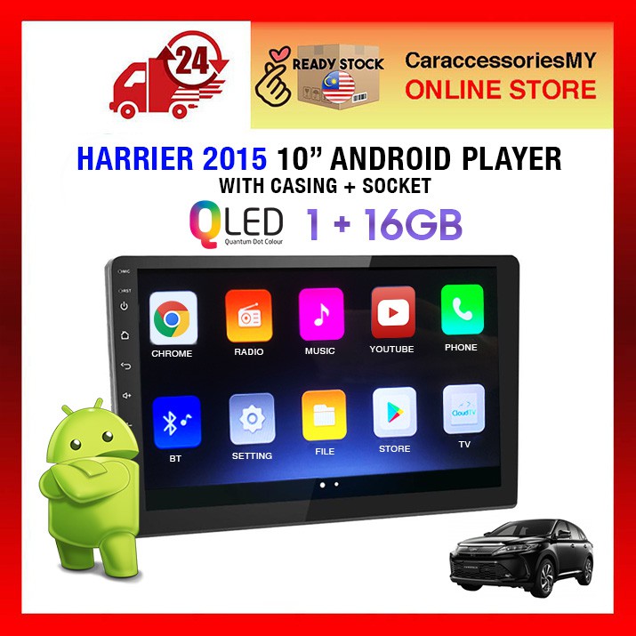 Toyota Harrier 15-19 10" Android 8.1 Player + Casing (Set) IPS Screen Plug & Play Socket