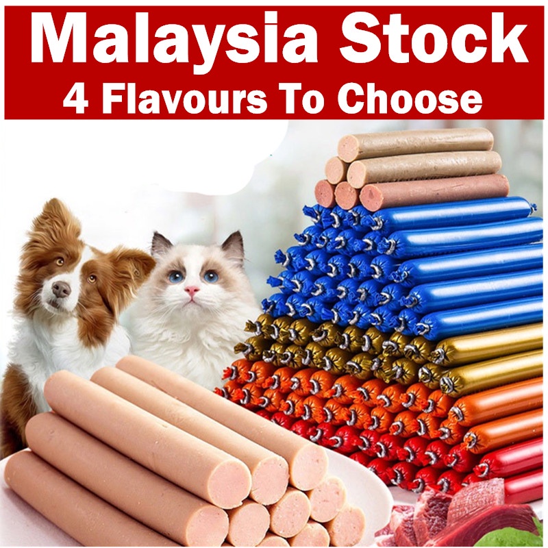 READY STOCK Pet Sausage Healthy Pet Hotdog Food Snack For Cats And Dogs Sosej Makanan Kucing