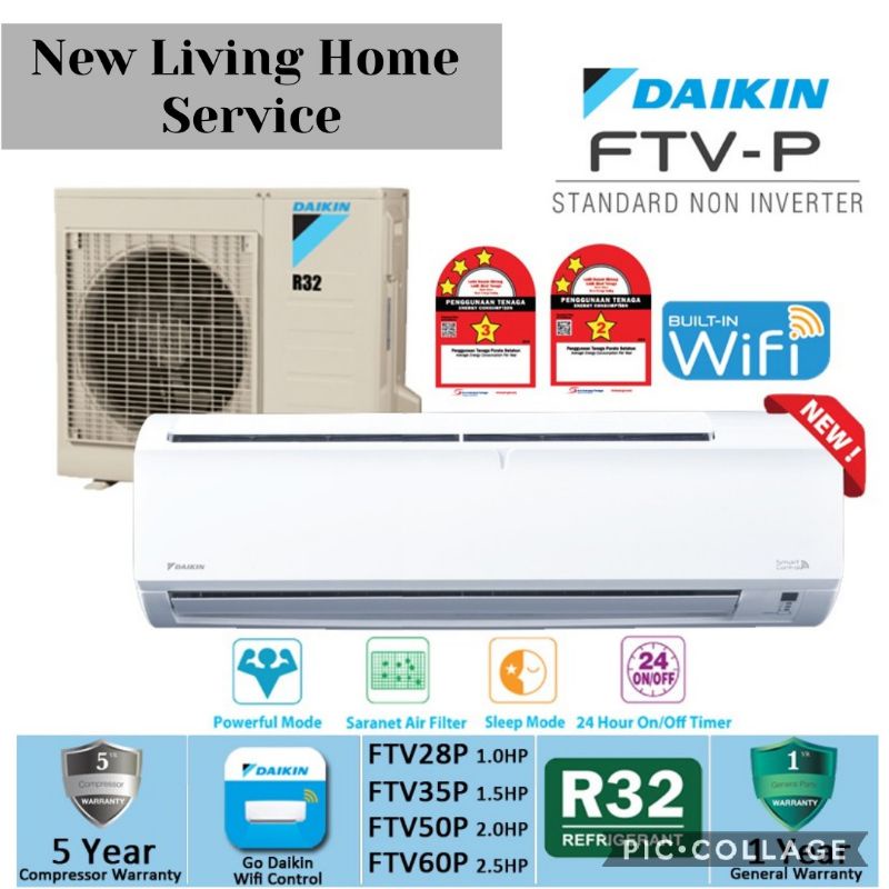 Daikin R32 smart wifi non- inverter/Delivery semenanjung Malaysia ...