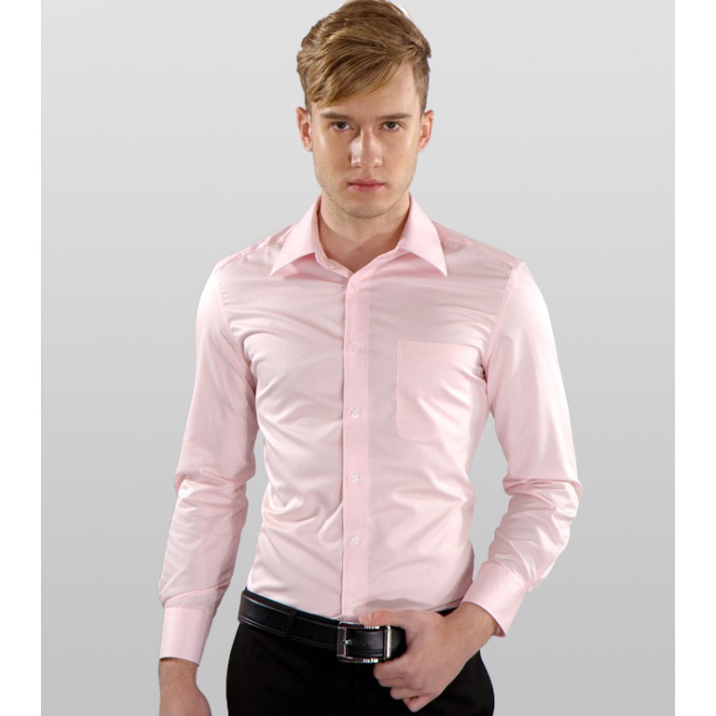 Authentic G2000 Business Long-Sleeved Shirt-Pink | Shopee Malaysia