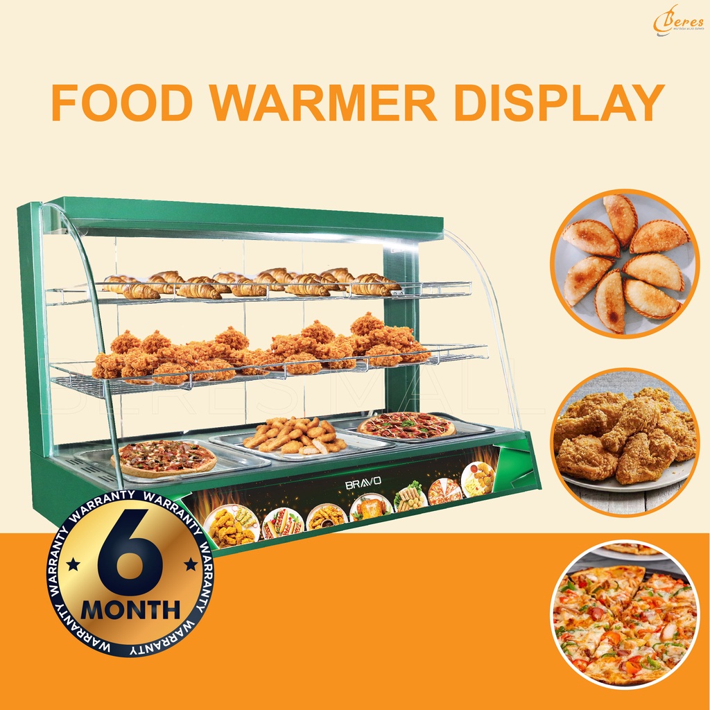 Food Warmer Display Pemanas Makanan Warmer Showcase Commercial Food Warmer Display Stainless Steel Food Warmer murah