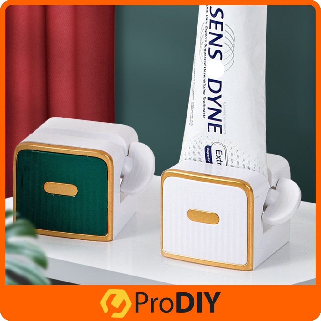 Wall Mounted Toothpaste Squeezer Dispenser Push Tube Roller Rotate