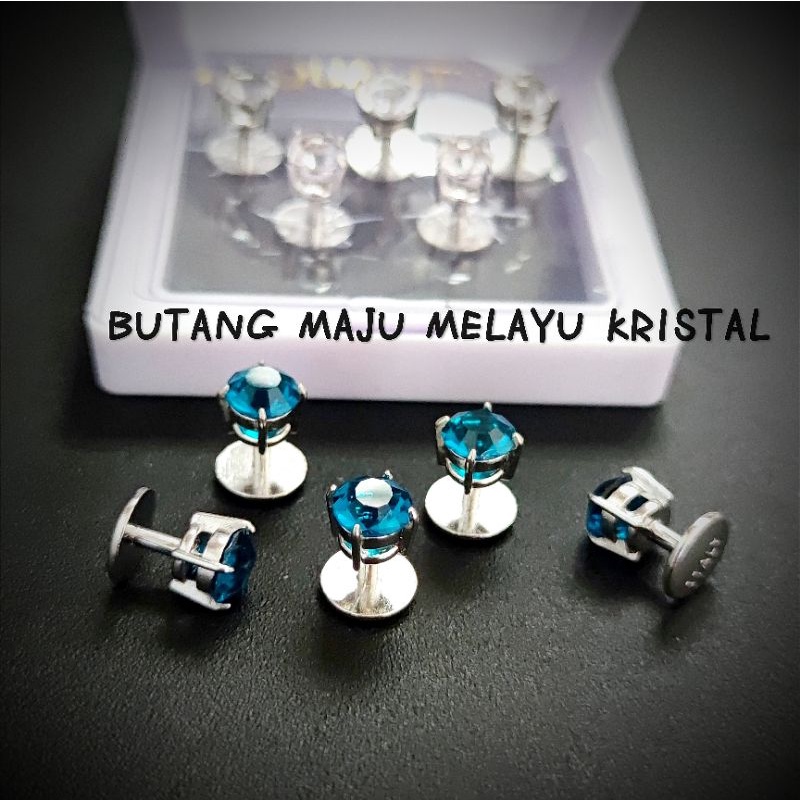 Butang Baju Melayu Kristal 8mm (Rhinestone)