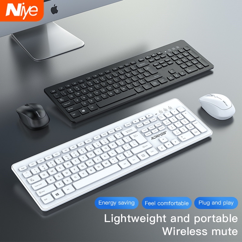 Niye Mouse Keyboard Bundles 2.4G Wireless USB Connection Silent Business Office keyboards wireless Bluetooth Wireless Keyboard