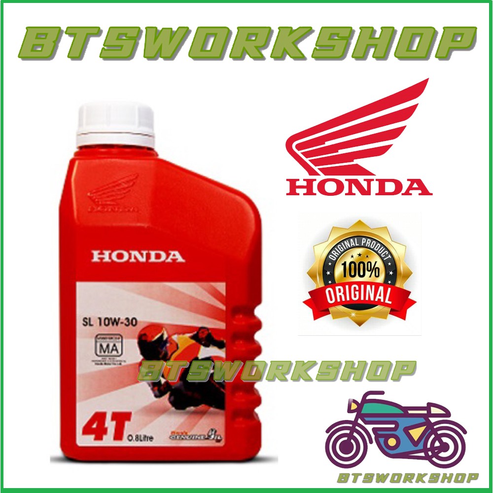 RED BSH Honda 4T ENGINE Oil SL 10W-30 MA 1L Boon Siew WAVE DASH 