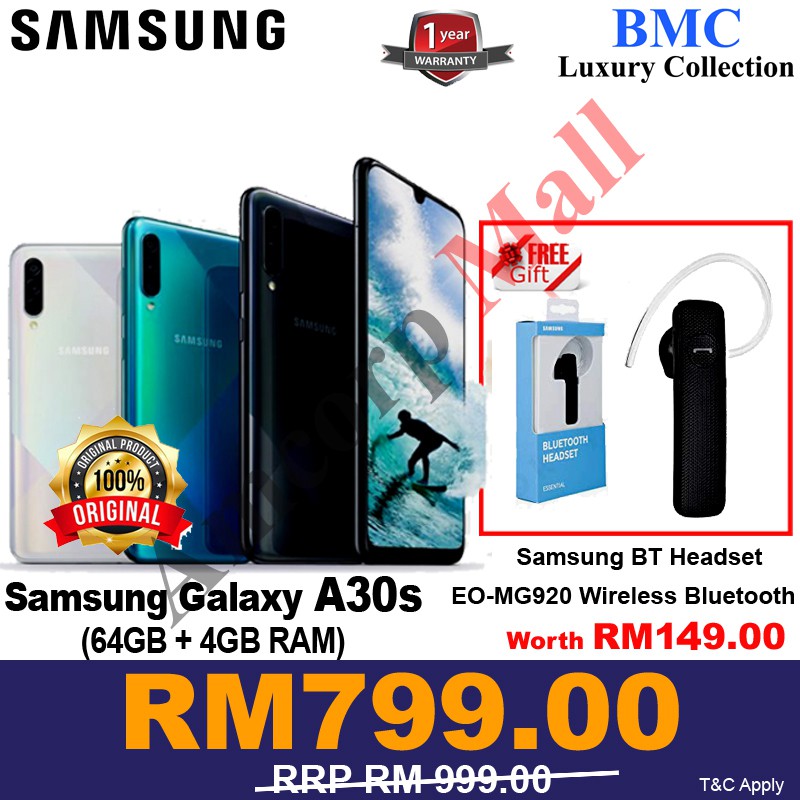 bluetooth headset for samsung a30s