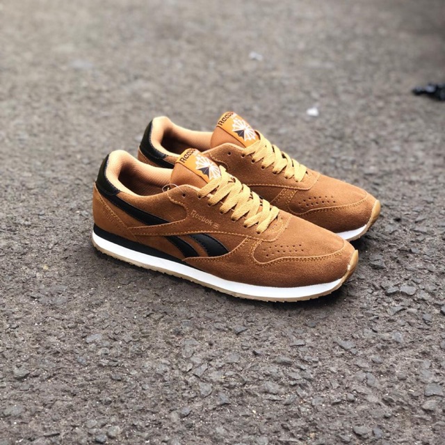 reebok classic brown suede