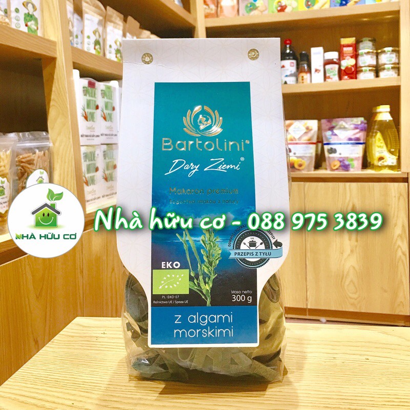 Organic noodles/Organic pasta with Bartolini flat algae flavor 250gr - Date: October 29, 2023