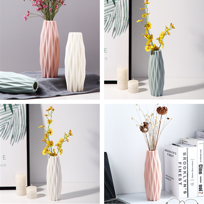 Unbreakable Plastic Vases Nordic Style Flower Vase Home Decorative