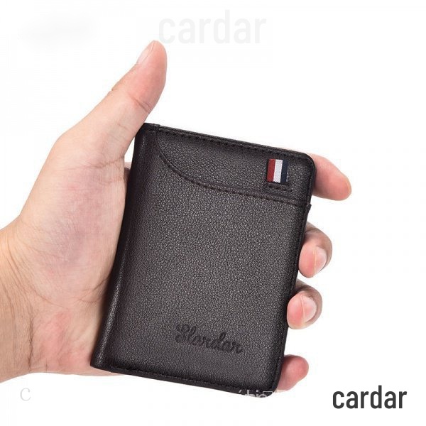 Ultra-Thin Wallet Male Short Driving license leather case Wallet Vertical Mini wallet Multifunctional card holder