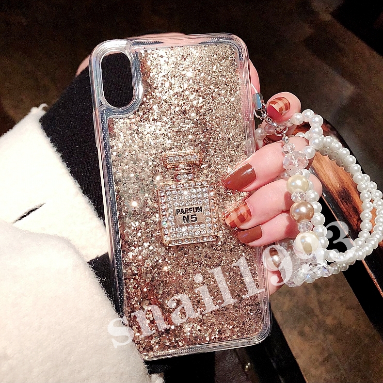 Fashion Bling Gold Perfume Bottle Liquid Quicksand Phone Case Iphone X Xs Xr Xsmax 8 7 6 6s Plus Shopee Malaysia