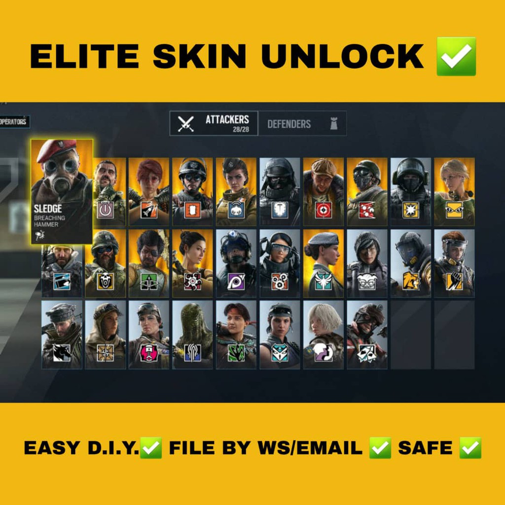 Rainbow Six Siege Pc Steam Uplay Ubisoft Elite Skins Unlock New Buck Elite Shopee Malaysia