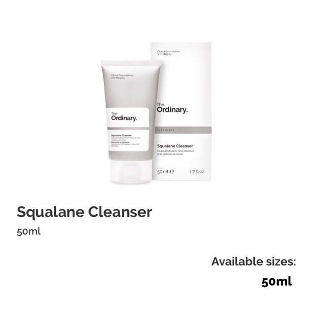 the ordinary squalane cleanser in stock