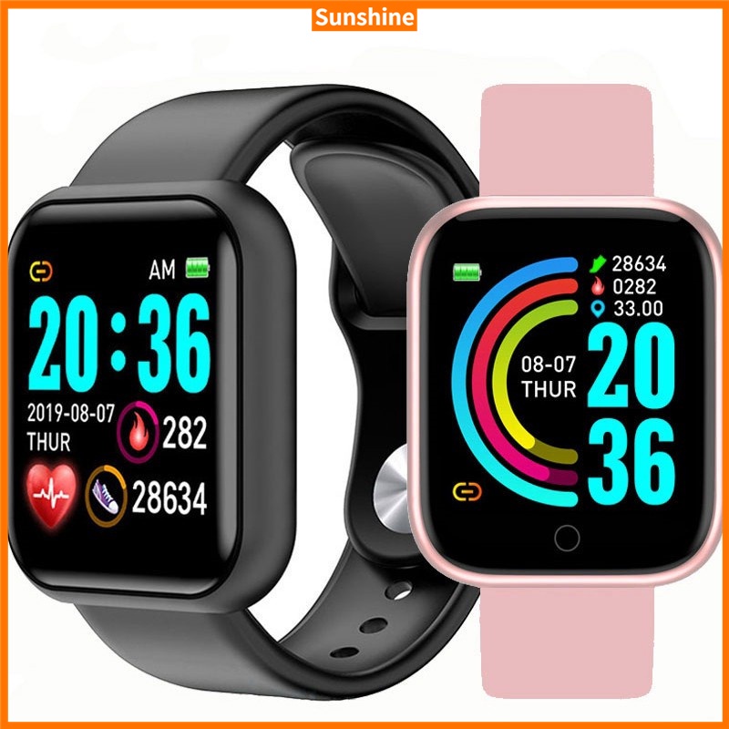 Y68 Waterproof Smart Watch Bluetooth Sport Fitness Tracker Heart Rate Monitor