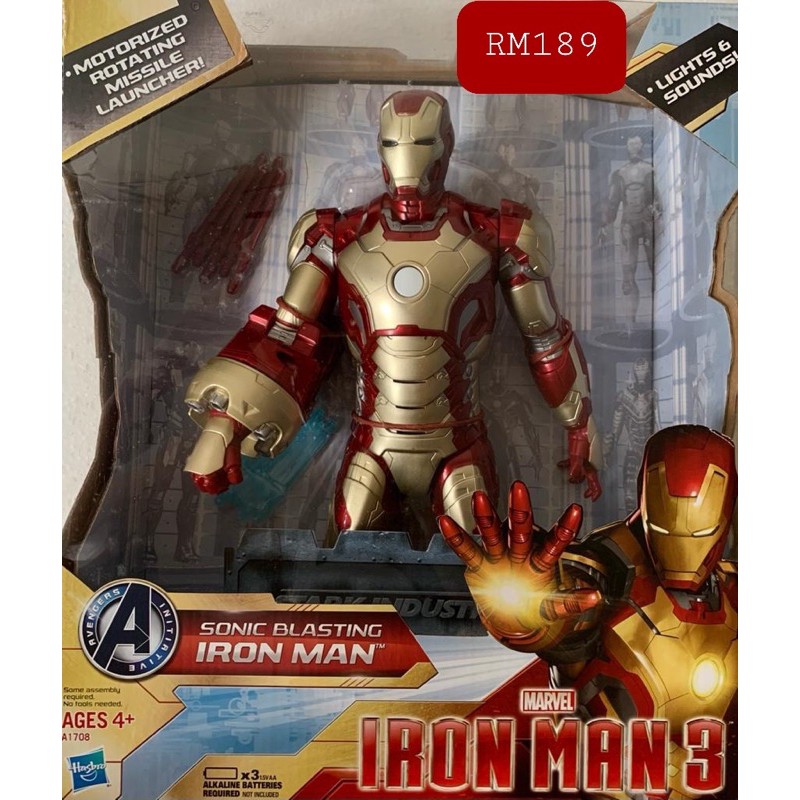 HASBRO IRON MAN 16 INC (SONIC BLASTING) | Shopee Malaysia