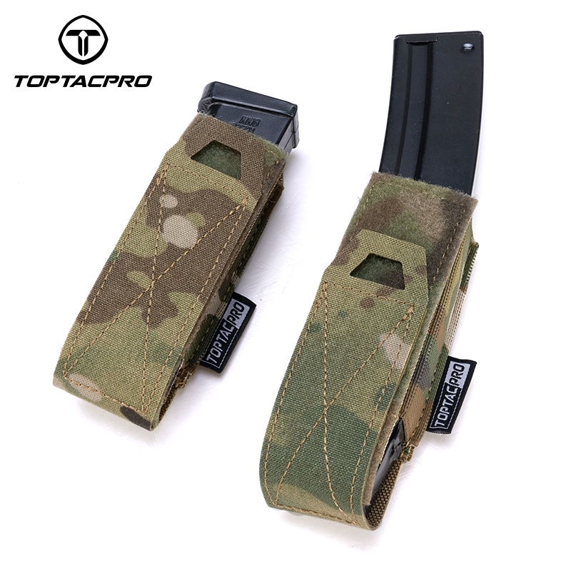 TOPTACPRO Tactical Mag pouch 9mm Single SMG Magazine Carrier Laser Cut
