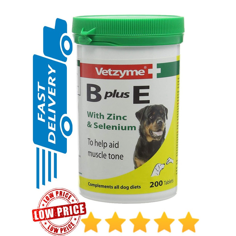200 Tablets Vetzyme B Plus E Tablets with Zinc and Selenium 