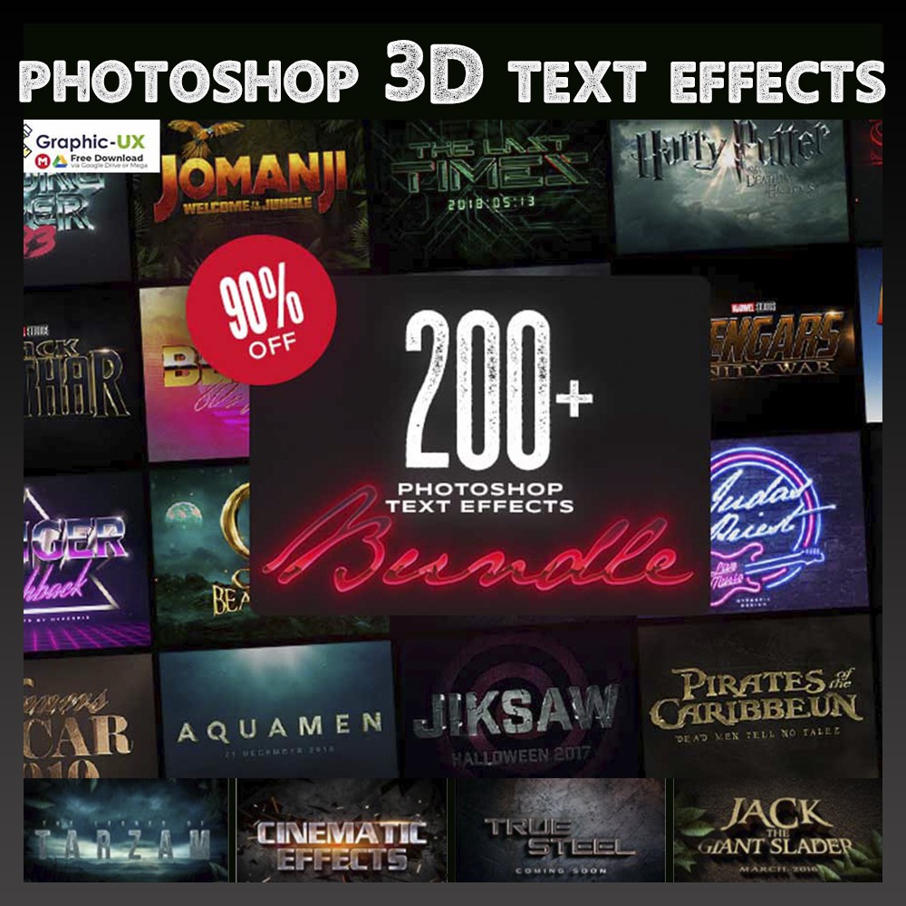 Download 200 Photoshop Text Effects B