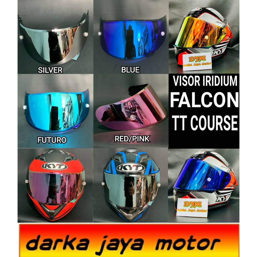 visor kyt tt course iridium blue