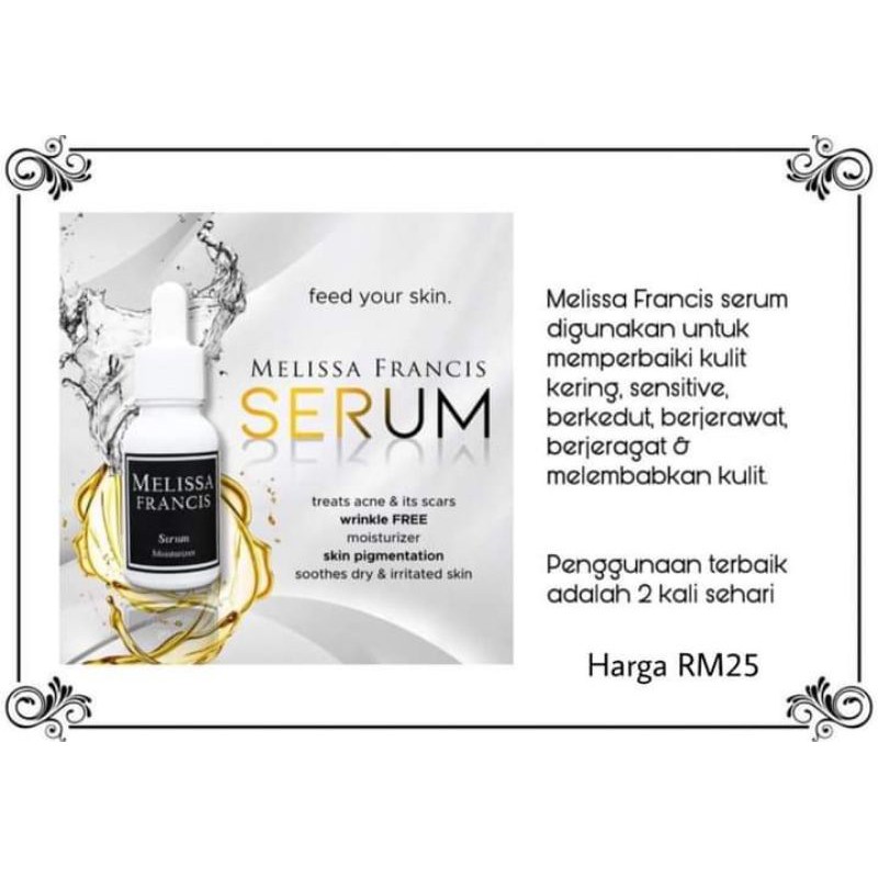 Melissa Francis Serum Ready Stock Sesuai Untuk Peringkat Umur Lembut Menegang Licin Melissa Francis Serum Shopee Malaysia