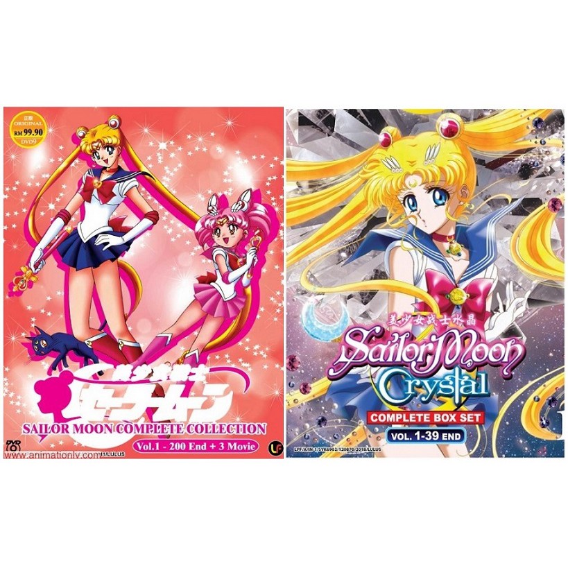 Sailor Moon Complete Boxset Season 1 5 3 Movies Anime Dvd Sailor Moon Crystal 美少女战士 Anime Dvd Sailormoon Shopee Malaysia