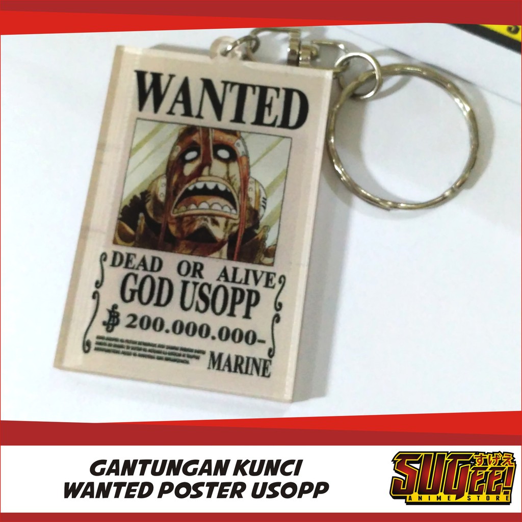 Usopp S One Piece Wanted Poster Key Chain Shopee Malaysia